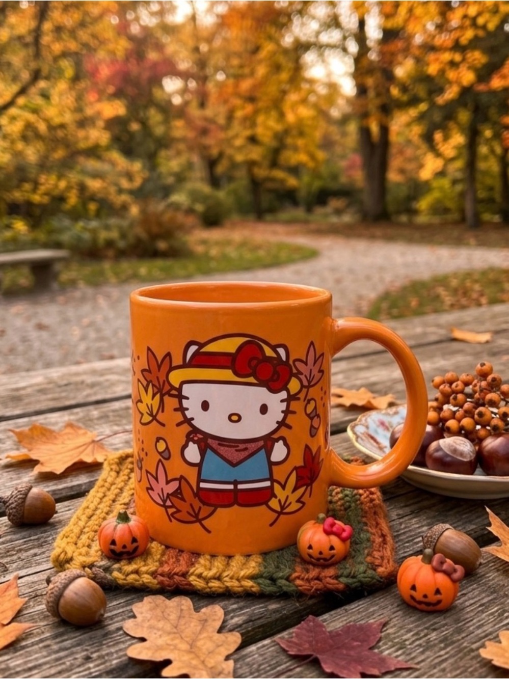 🍂 Hello Kitty Autumn Fall 16 oz. Beautiful Mug 🍂